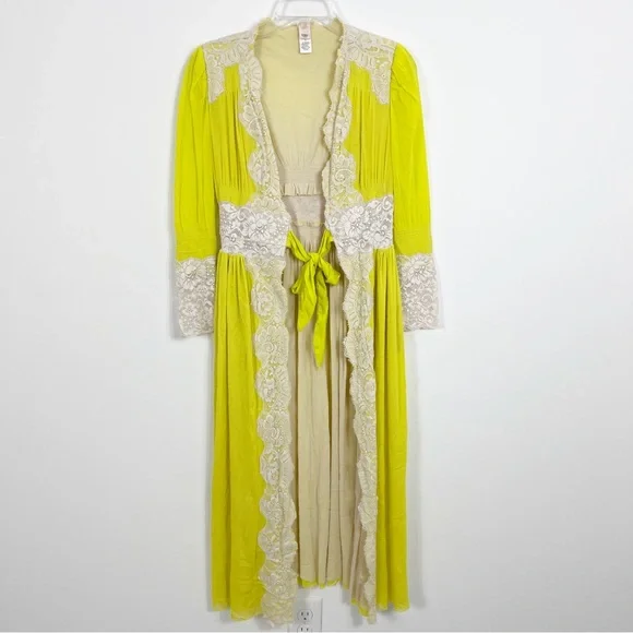 HAH Hot As Hell Lime Dust Her Long Sleeve Boho Duster Robe - Picture 4 of 13